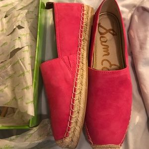 NIB Sam Edelman Khloe Pink Peony suede espadrilles